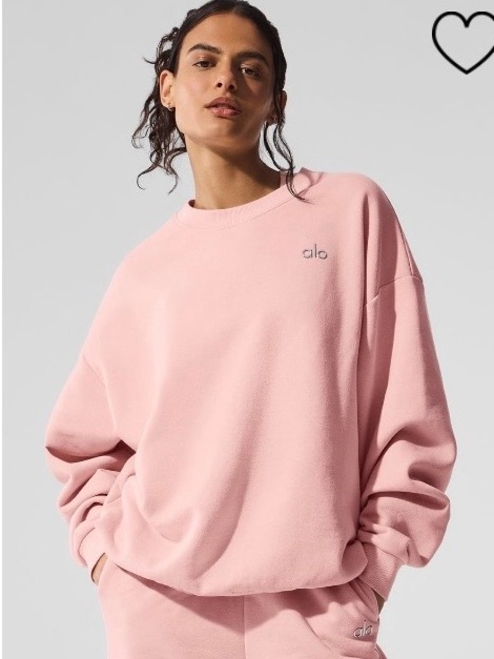 Alo Accolade crew neck in Pink Quartz . Sold out sold out.